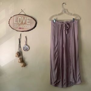 Super lightweight boho coulotte pants in tan